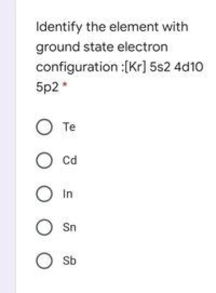 what element is kr 5s2 4d10 5p5